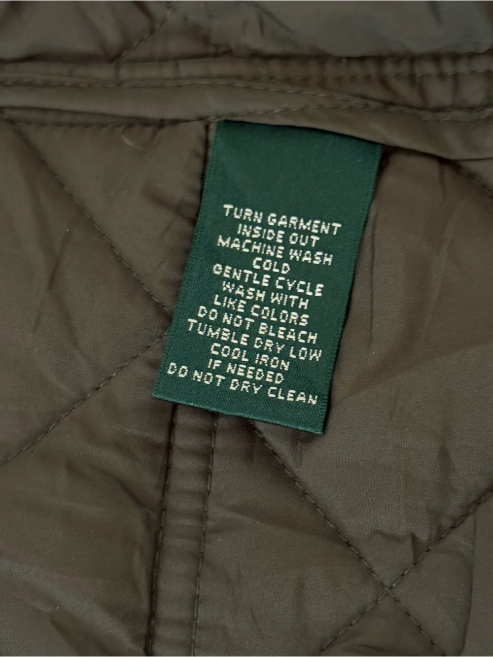 Ralph Lauren Womens Quilted Jacket Equestrian Style Barn Coat Green Size XL - Picture 6 of 10